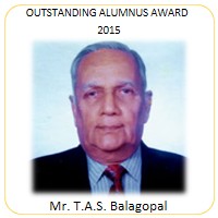 THE OUTSTANDING ALUMNUS AWARD FOR 2015