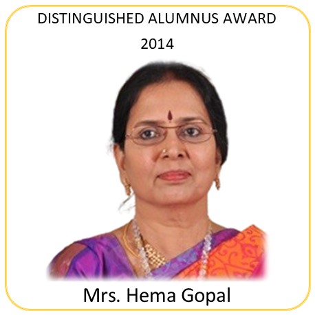 THE DISTINGUISHED ALUMNUS AWARD FOR 2014