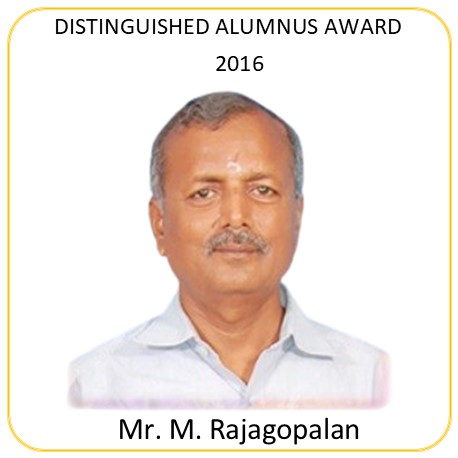 THE DISTINGUISHED ALUMNUS AWARD FOR 2016