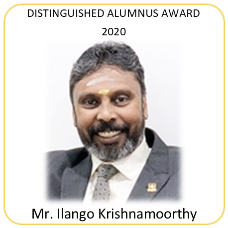 THE DISTINGUISHED ALUMNUS AWARD FOR 2020