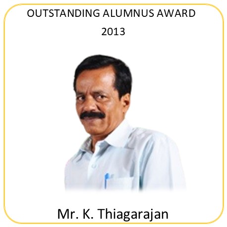 THE OUTSTANDING ALUMNUS AWARD FOR 2013