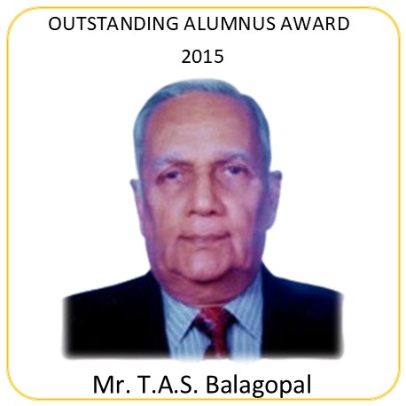 THE OUTSTANDING ALUMNUS AWARD FOR 2015